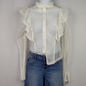 H&M button up Bouse sz8!